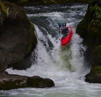 Kayaker at Whirlpool Falls
